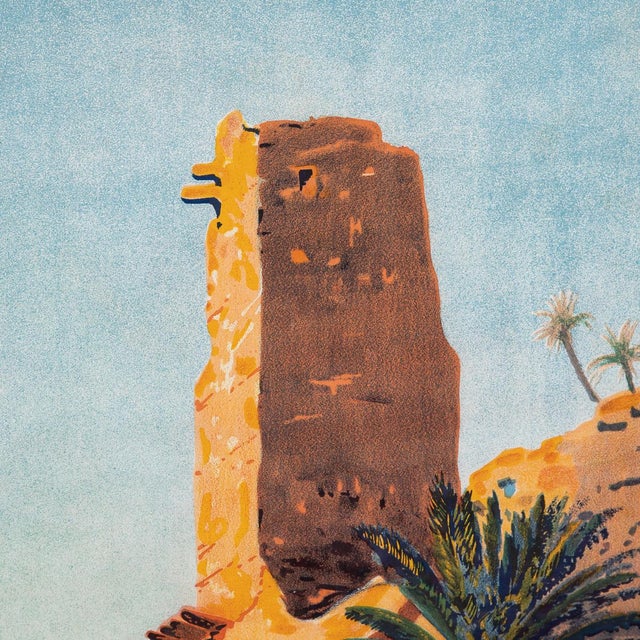 Moroccan Travel Advertising Poster for Algeria State Railways, 1926 For Sale - Image 4 of 18