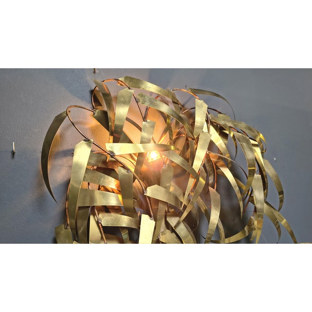 Palm Tree Wall Light from Daniel Dhaeseleer, 1970s For Sale - Image 9 of 10