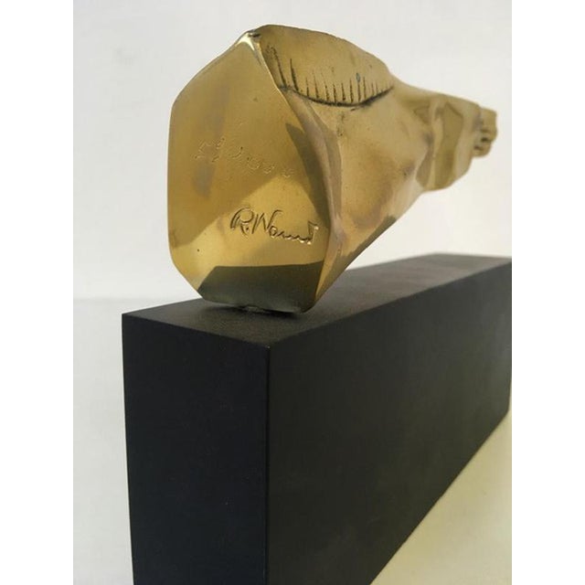 Roberto Nanut, Postmodern Abstract Sculpture of Horse Head, 1981, Bronze For Sale - Image 11 of 15