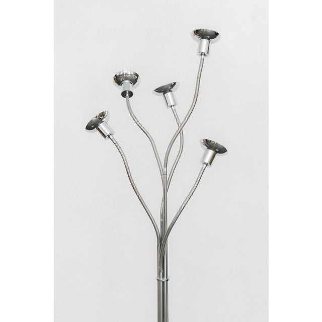Postmodern Vintage Industrial Floor Lamp by Pierre Folie, 1970s For Sale - Image 3 of 5