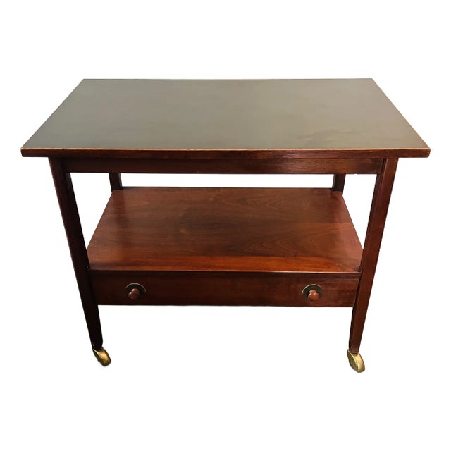 Mid Century Bar Cart / Side Table Danish Style For Sale