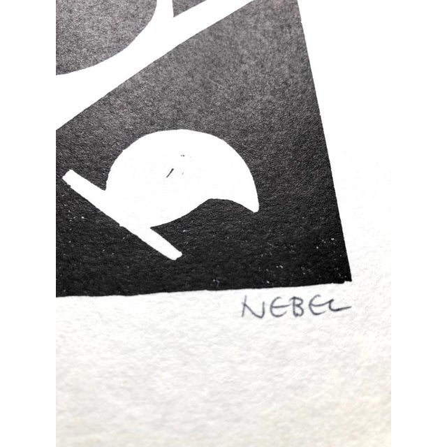 Otto Nebel, Painting l.460, 1954, Linocut, Paper For Sale - Image 3 of 6