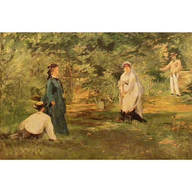 1953 After Edouard Manet "The Croquet Match" First Edition Full-Color Print For Sale