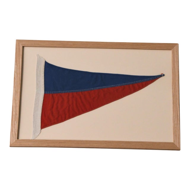 Framed Vintage Yachting Pennant For Sale