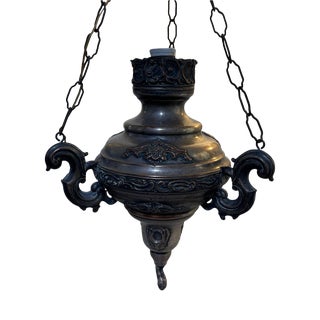 Votive Lamp in Silver-Plated Copper, 18th Century For Sale