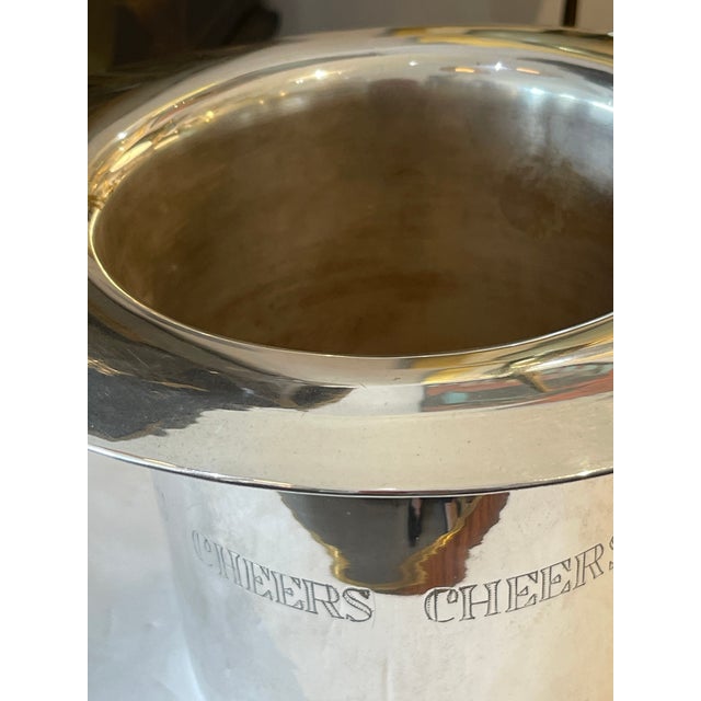 1960s .Top Hat Bottle Cooler, English Silver Plate, Cheers For Sale - Image 5 of 10