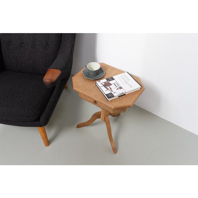 Danish Oak Side Table with Drawer, 1960s For Sale - Image 14 of 18