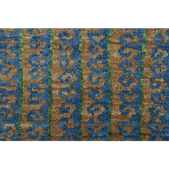 Tribal Rug & Kilim’s Tribal Rug in Blue, Green, and Beige Geometric Patterns For Sale - Image 3 of 7