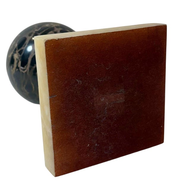 Stone Late 19th Century Italian Grand Tour Marble and Alabaster Sculpture Ball on Stand For Sale - Image 7 of 7