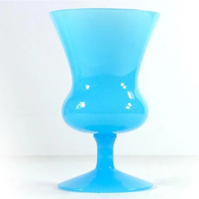 1960s Vintage Blue Murano Glass Vase, 1960s For Sale - Image 5 of 9