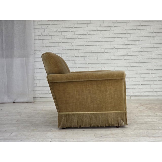1970s Danish 2-Seater Sofa in Green Furniture Velour, 1970s For Sale - Image 5 of 18