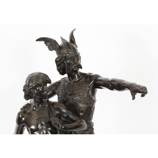 Emile Laporte, Vercingetorix with His Son, 19th Century, Bronze For Sale - Image 9 of 18