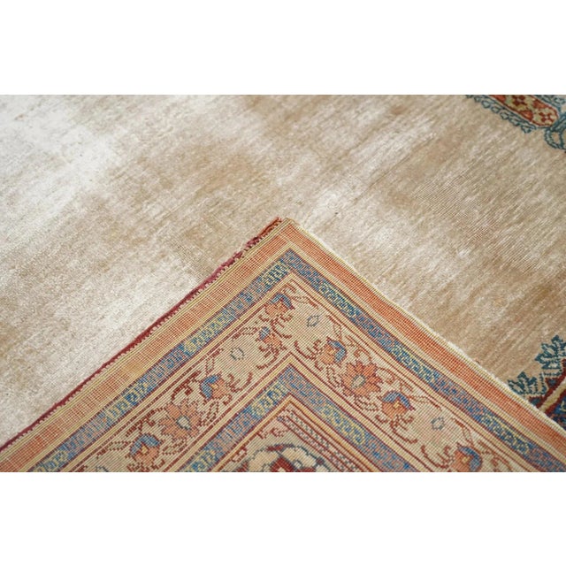 Antique Silk Tabriz Rug 3'9'' X 5'8'' For Sale - Image 4 of 12