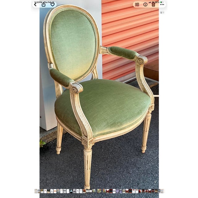 Mid-Century Italian Berger Chairs With French Louis XVI Styling - Pair For Sale - Image 11 of 12
