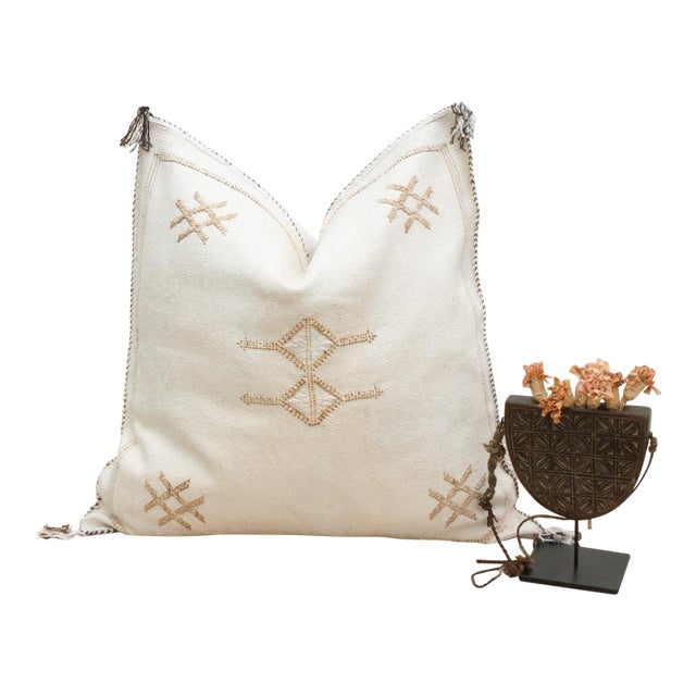 Sahara Cloud Large Silk Rug Pillow For Sale