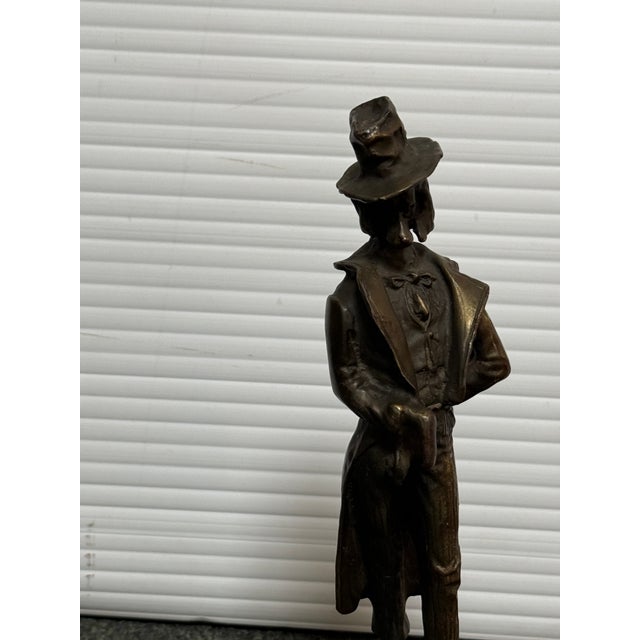 Victorian Bronze Poodle Gentleman Sculpture on Marble Base For Sale - Image 11 of 12