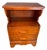 Refinished Cushman Colonial Creations Nightstand/Russet Maple Bedside Table | Vintage Open Shelf Farmhouse 2-Drawer End Table For Sale