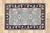 Sky Blue Vintage Romanian Floral Kilim Rug - 03'11 X 05'11 For Sale - Image 8 of 9