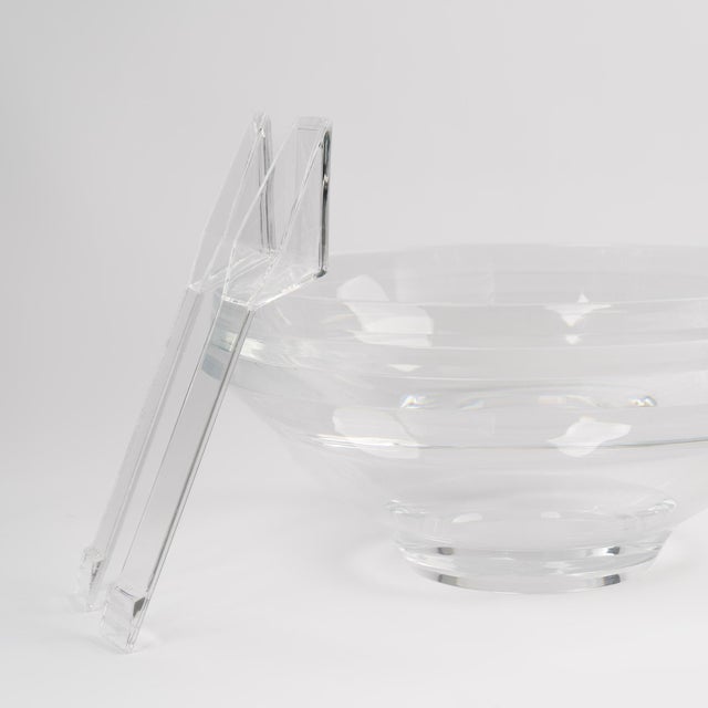 Vintage Lucite Serving Bowl With Servers by Alfio Di Bella For Sale - Image 4 of 17