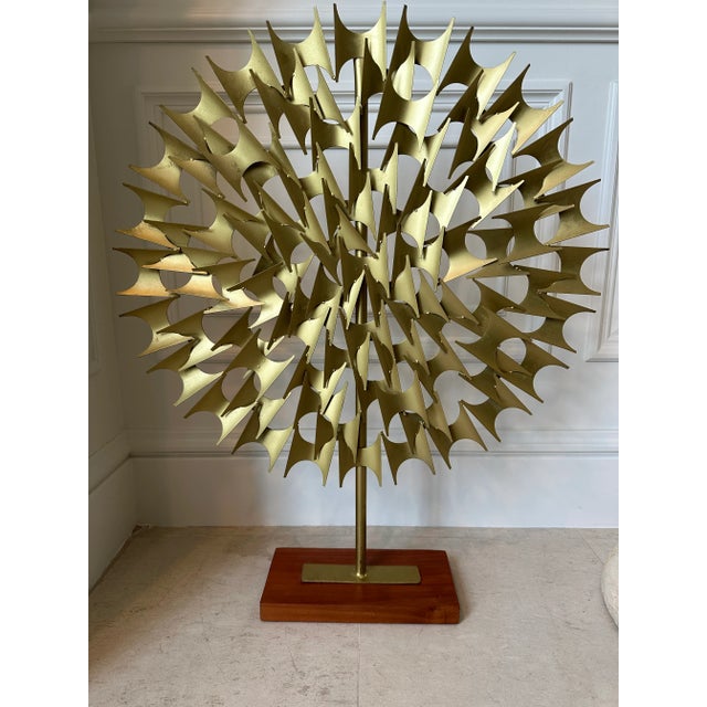 Curtis Jere Vintage 31” Brutalist Metal Sunburst Objet in the Manner of Marc Weinstein For Sale - Image 4 of 12