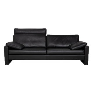 Conseta 3-Seater Sofa in Black Leather from Cor For Sale