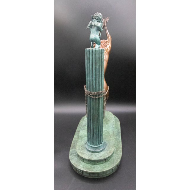 1980s Erté - Prisoner of Love - Signed & Numbered Art Deco Bronze Sculpture - 15" H For Sale - Image 4 of 10