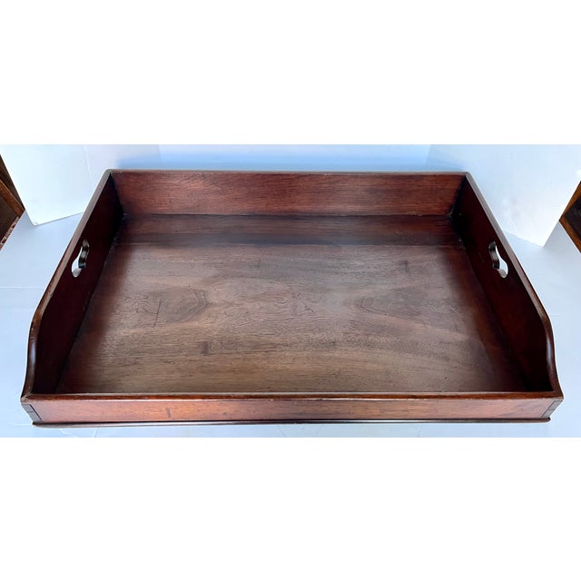 Early 20th Century Antique English Mahogany Butlers Tray For Sale - Image 5 of 15