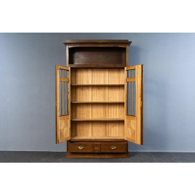 Antique Art Nouveau Bookcase For Sale - Image 3 of 18