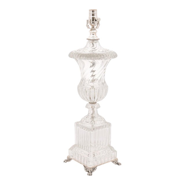 1940s Regency Baccarat Style Table Lamp, Attr. To Paul Hanson n.y. For Sale