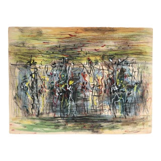 Original Abstract Painting by Noted Artist Irving George Lehman For Sale