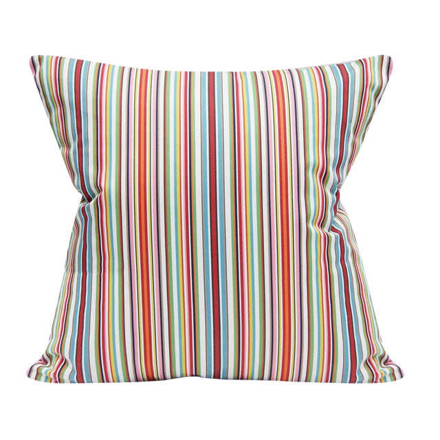 Modern Multi Color Striped Cotton Decorative Pillow Cover 20x20 Chairish