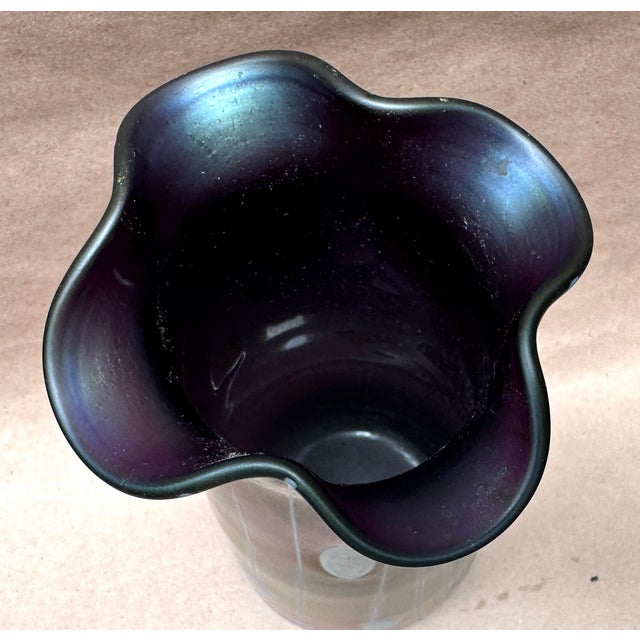 1900 - 1909 1990s Tall Art Nouveau Loetz Streifen Und Flecken Vase For Sale - Image 5 of 6