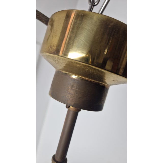 Gold Omega Pendant in Brass by Vico Magistretti for Artemide, 1960s For Sale - Image 8 of 12