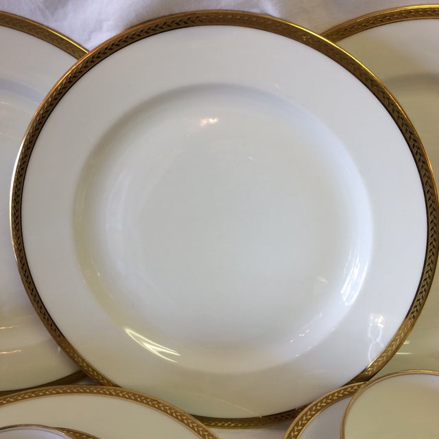 Limoges France Vignaud White With Gold China 23 Piece Chairish