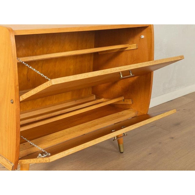 Mid-Century Shoe Cabinet in Two Tone Veneer, 1950s For Sale - Image 5 of 9