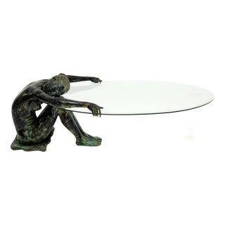 Vintage Sculptural Bronze Coffee Table, 1970 For Sale