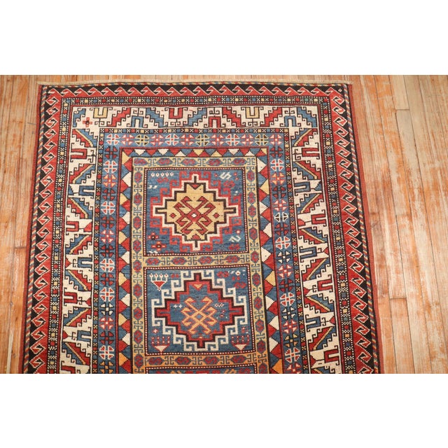 Antique Moghan Kazak Rug no. j3828 For Sale In New York - Image 6 of 7