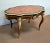 Violin -shaped ceremonial table with precious wood marquetry This exceptional furniture presents a marked top forming...