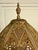 English Mid 20th Century Tiered Wood Floor Lamp With Ornate Gold Filigree Shade For Sale - Image 3 of 12