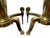 Early 20th Century Antique Federal Cannonball Solid Brass Fireplace Andirons & Damper Hook For Sale - Image 5 of 6