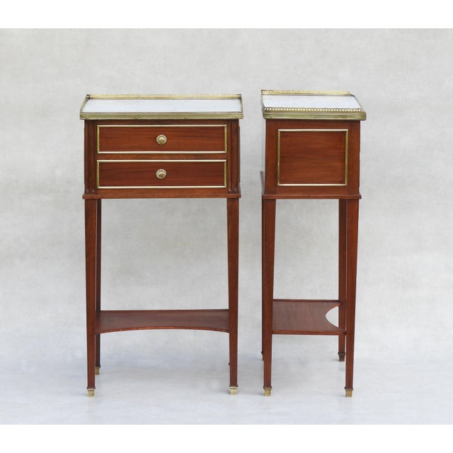 Louis XVI Revival Nightstands, 1950s, Set of 2 For Sale - Image 4 of 11