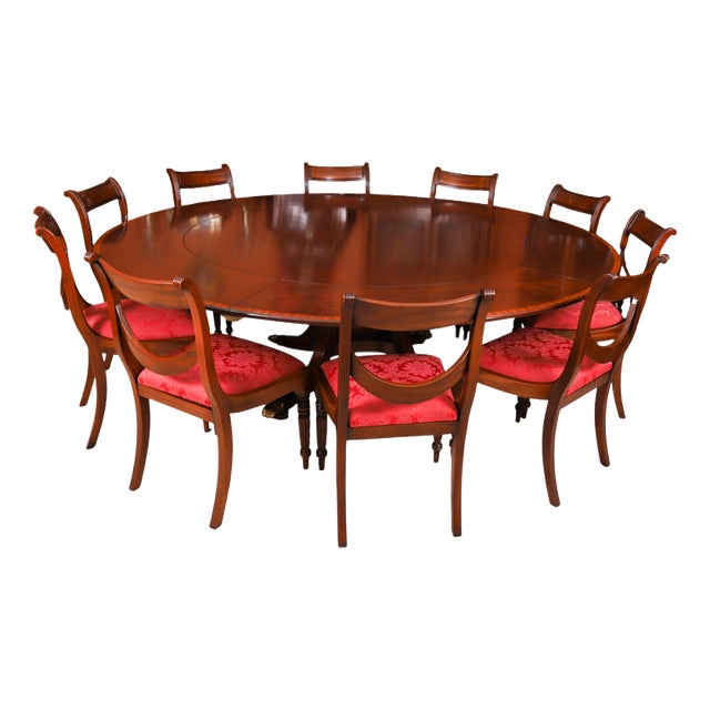 Vintage 20th Century Jupe Dining Table & Chairs from William Tillman, 1980s, Set of 11 For Sale