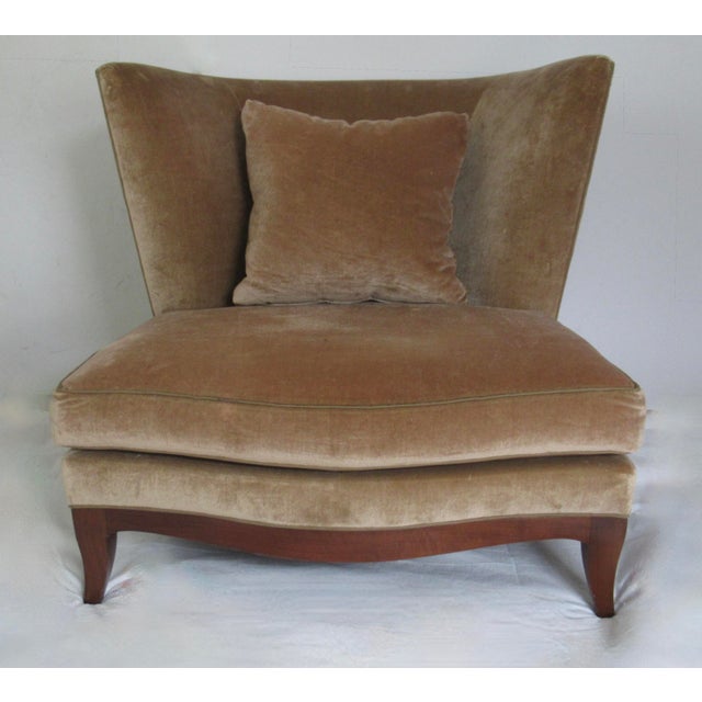 C.2000's Donghia "Geneva," Coll. Club Chairs With Donghia "Bravo," Textile Cotton-Velvet -Pair For Sale - Image 11 of 18