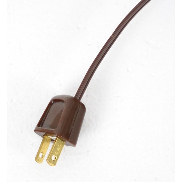 Mid 20th Century Restored Art Nouveau Brass Bridge Floor Lamp For Sale - Image 11 of 11