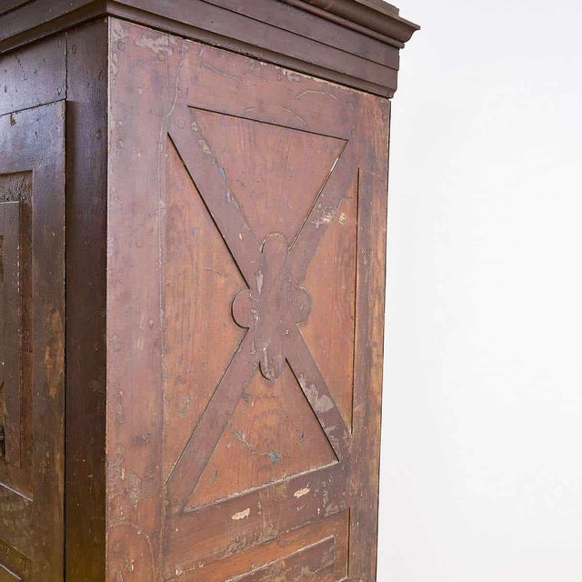 Wooden and Iron Safe Cabinet For Sale - Image 13 of 17