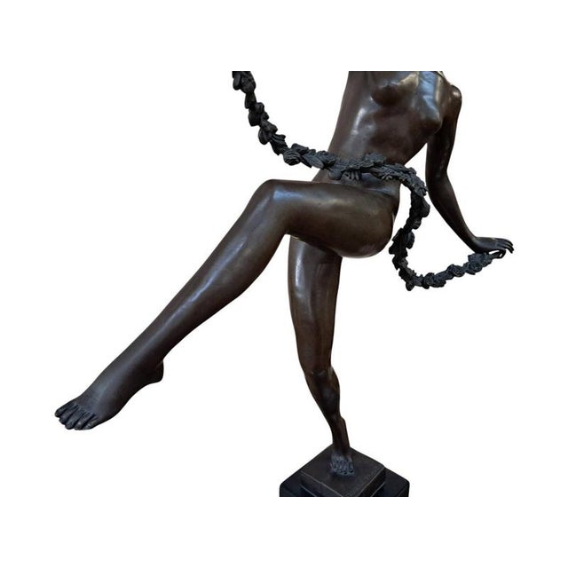 Vintage French Art Deco Bronze Lady Dancer Figurine, Large Antique, Pierre Faguays, 1920s For Sale - Image 13 of 18
