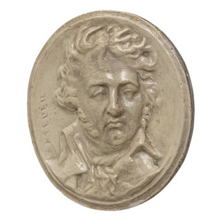 20th Century France Ceramic Wall Art Of A Man By Kleber For Sale