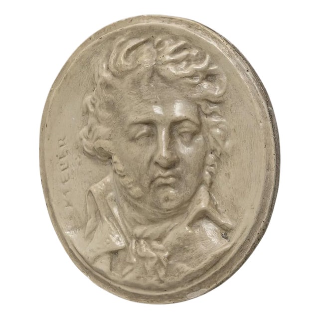 20th Century France Ceramic Wall Art Of A Man By Kleber For Sale