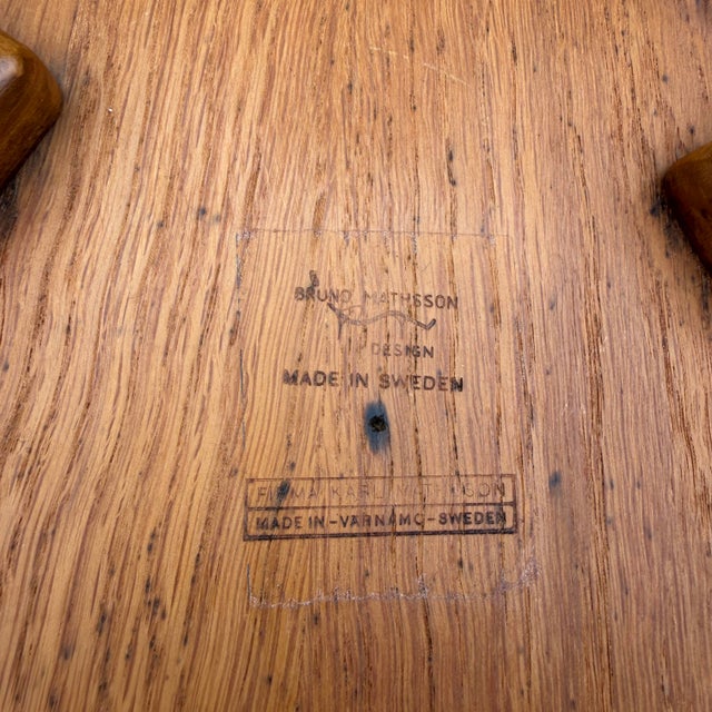Bruno Mathsson Petite Side Table Swedish Modern Bentwood Leg For Sale - Image 11 of 12
