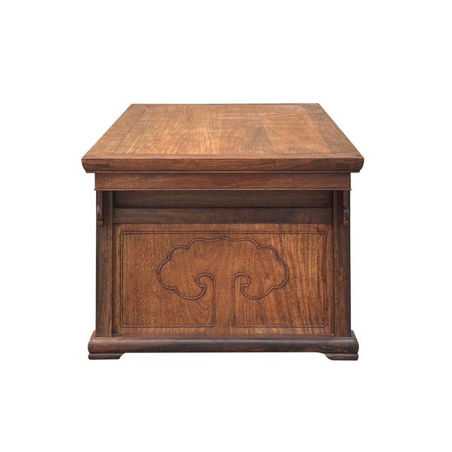 Oriental Rectangular Rosewood Charm Patina 3 Drawers Coffee Table For Sale - Image 14 of 15